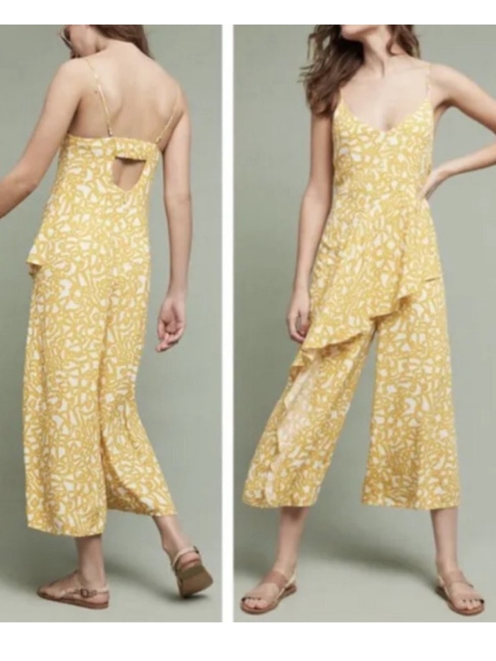 Maeve Yellow Abstract Jumpsuit 2